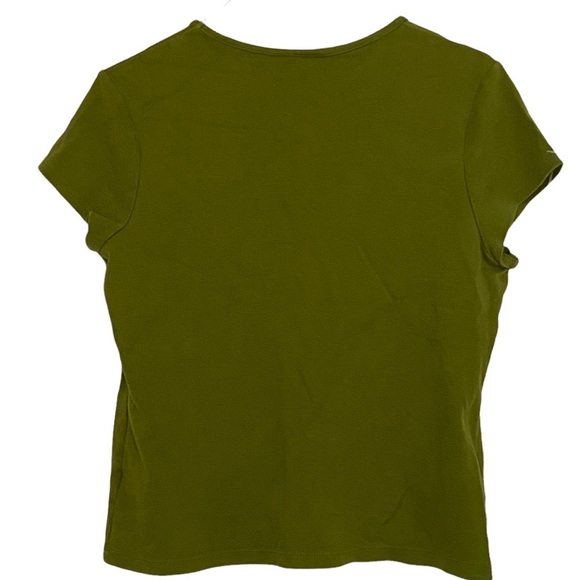 Croft & Barrow Floral Embroidered Top - Women’s Pea Green Size Medium. NWOT - Picture 3 of 5